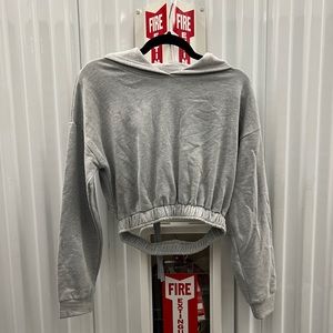 Scrunched cropped hoodie